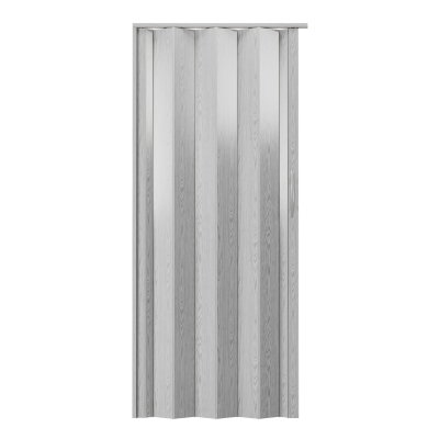 Modern Foldable Accordion Door with Double-Walled Panels, 48" L x 1" W x 80" H, Grey
