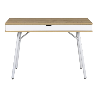 Modern Computer Desk with Accessory-Storage Compartment, 45" L x 21.5" W x 30" H, Brown