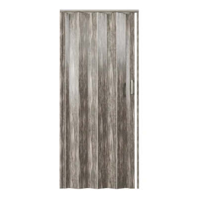 Sleek Foldable Accordion Door with Double-Walled Panels, 36" L x 1" W x 80" H, Taupe
