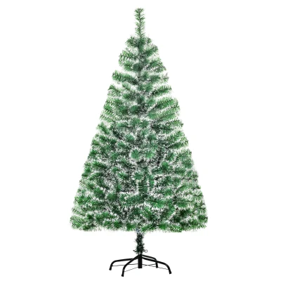 HOMCOM 5FT Indoor Christmas Tree Artificial Decoration Xmas Gift with Metal Stand 416 Tips