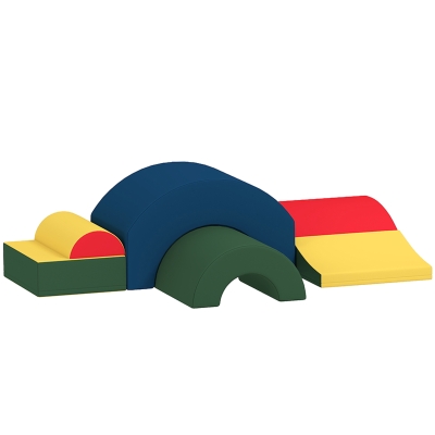 Qaba Toddlers Climbing Toys, 5-Piece Foam Climbing Blocks, Soft Play Set, Indoor for Stacking, Crawling, Sliding
