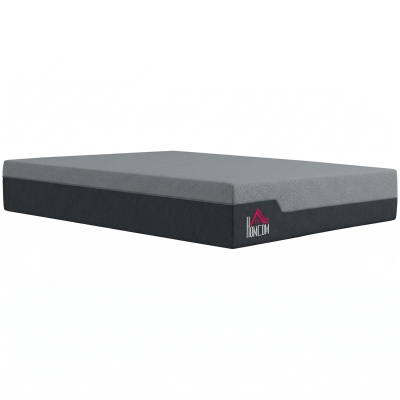 HOMCOM Queen Memory Foam Mattress 12" Gel Cooling, Made in USA