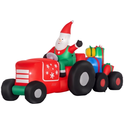 Outsunny 9ft Santa Claus Inflatable Yard Decor with LED Lights