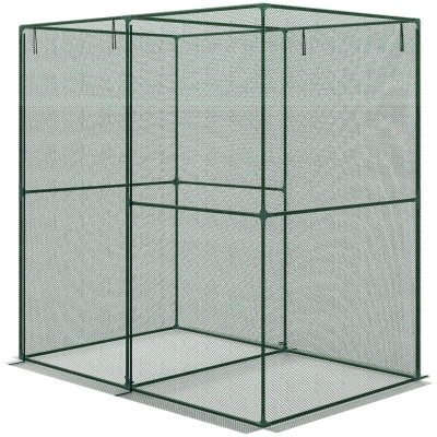 Outsunny 6' x 4' Crop Cage Tent with Zippered Doors, Green