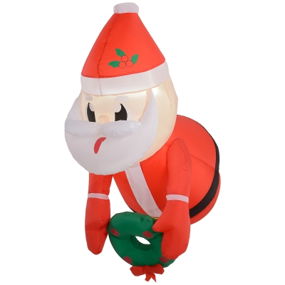 Inflatable Santa Claus 18.1" W x 29.5" D x 41.3" H Red