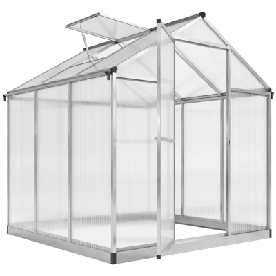 Outsunny 8' x 6' Walk-In Greenhouse, Heavy Duty Aluminum