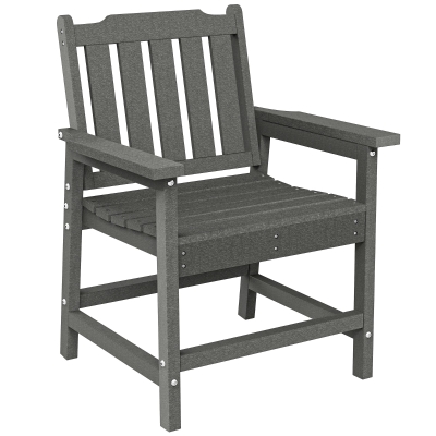 Patio Chair 23.5"W x 26.5"D x 34.25"H Gray