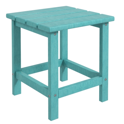 Outsunny 15" Square Patio Side Table, HDPE Outdoor End Table, Green
