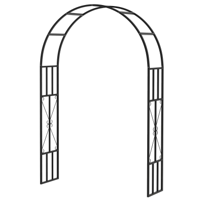 Garden Arch 59.1" W x 15.7" D x 87.8" H Black