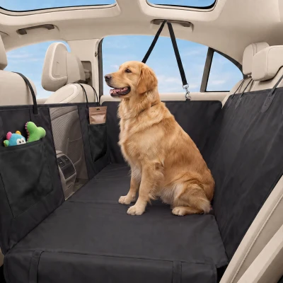 PawHut Waterproof Dog Car Seat Cover Hammock, 58"L, Black