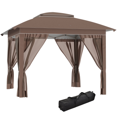 Pop Up Tent 11.7' x 11.7' x 9.7' Khaki