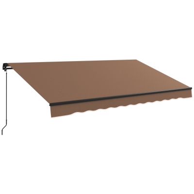 Outsunny 12' x 10' Retractable Awning, UV Resistant Sunshade