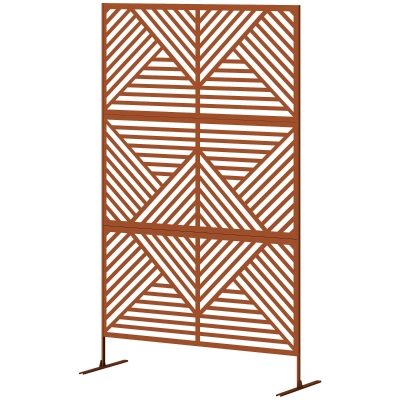 Outdoor Privacy Screen 48" x 17.7" x 78" Brown/Rhombus