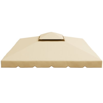 Outsunny 10' x 10' Gazebo Replacement Canopy, Beige
