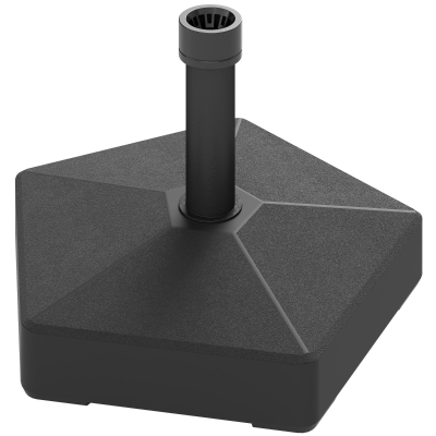 Umbrella Base 22" L x 22" W x 14.2" H Black