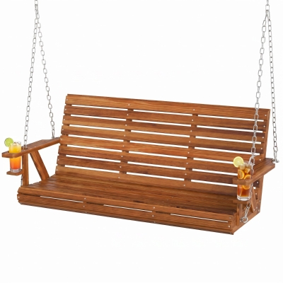 Swing Bench 63" W x 26.4" D x 24" H Carbonized
