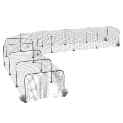 PawHut Extra Long Chicken Run, 354" Steel Tunnel with Netting