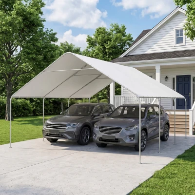 Outsunny 19' x 19.5' Portable Carport, UV-Resistant Garage Tent