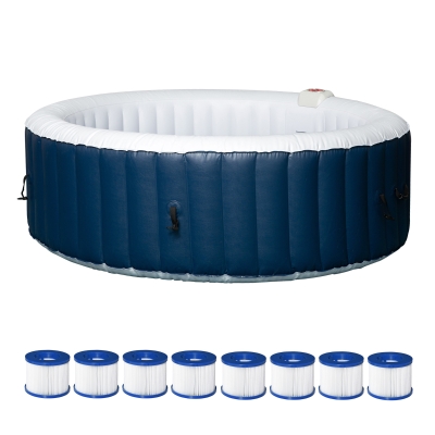 Spa Pool 82'' x 82'' x 25.5'' White & Blue