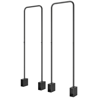 Outsunny DIY Firewood Rack with Customisable Width, Heavy Duty Steel Log Store Indoors, Log Storage Bracket Holder, Black