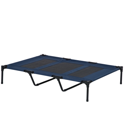 PawHut 48" Elevated Dog Bed, Breathable, Dark Blue