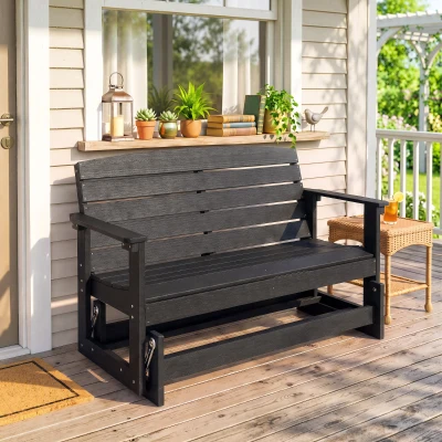 Outdoor Glider 49.5"x28.75"x34.25" Black