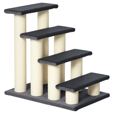 PawHut Cat Tree with 4 Steps & Sisal Scratching Post