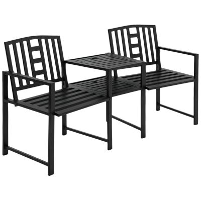 Garden Chair 65" x 24" x 33.75" Black
