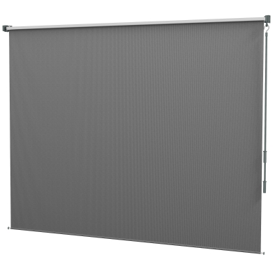 Outsunny 8' x 6' Patio Door Blinds, Outdoor Roller Shades, Cordless Roll Up Shade for Porch Gazebo, Light Grey