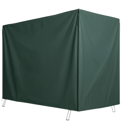 Outsunny 3-Seater Patio Swing Cover, Outdoor Garden Furniture Protection Hammock Glider Cover, 81" x 49" x 65", Dark Green