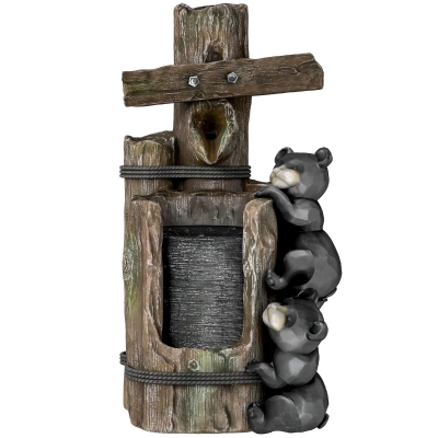 Garden Fountain 11.8"L x 10.2"W x 22.8"H Brown