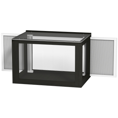 PawHut Catio Outdoor Cat Enclosure Adjustable Cat House Waterproof Top for Window 24" x18.5" x16.1" Black & White