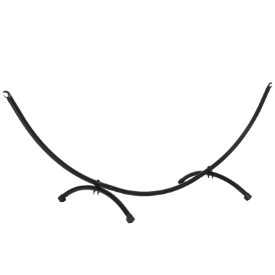 Outsunny 10' Hammock Stand with Steel Frame, Hammock Chair Stand Only for Garden, Camping, Picnic, Outdoor, Patio, Fits 110.2"-114.2" hammocks, Black