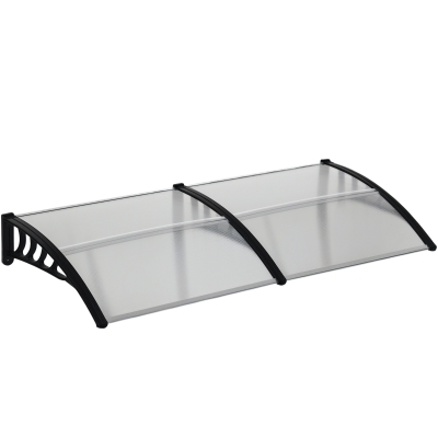 Outsunny Awning Door Canopy, 78.7" x 37.8", Polycarbonate Front Door Outdoor Patio Cover for UV Protection, Clear