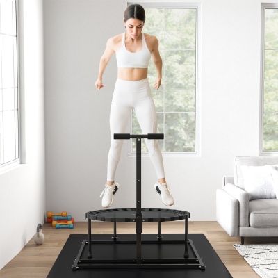 Soozier 2-in-1 38" Rebounder Trampoline for Adult, 8-Angle Adjustable Baseball Volleyball Soccer Rebounder Fitness Trampoline