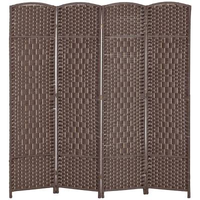 Room Divider 70.9" W x 0.7" D x 70.9" H Brown