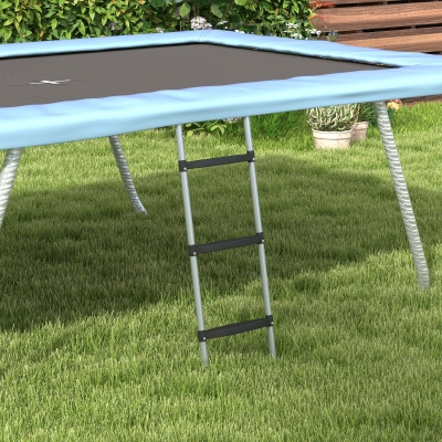 Soozier Trampoline Ladder Steel, 2/3 Steps Outdoor Trampoline Accessories, 38 Inch Length