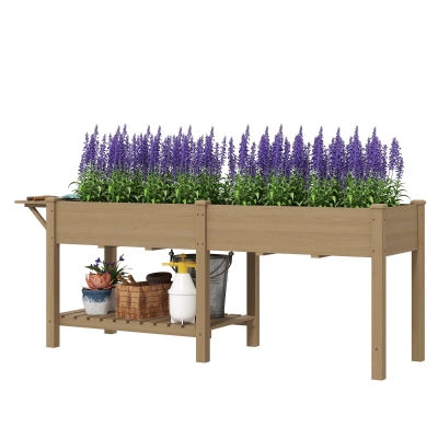 Raised Planter 81.5" W x 23.2" D x 30.7" H Carbonized