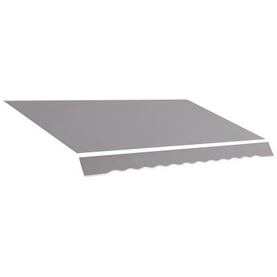Outsunny Retractable Awning Fabric Replacement for 11' x 10' Outdoor Sunshade Canopy Awning, UV Protection Cover, Light Grey