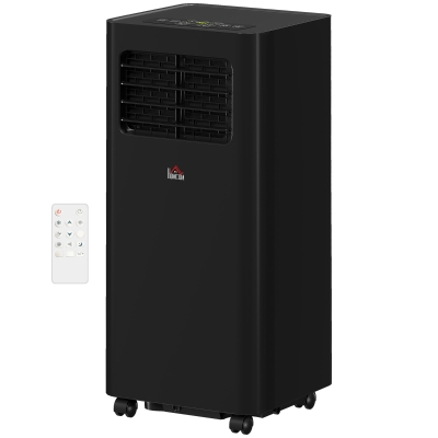 HOMCOM 10000 BTU Mobile Air Conditioner with Dehumidifier, Black