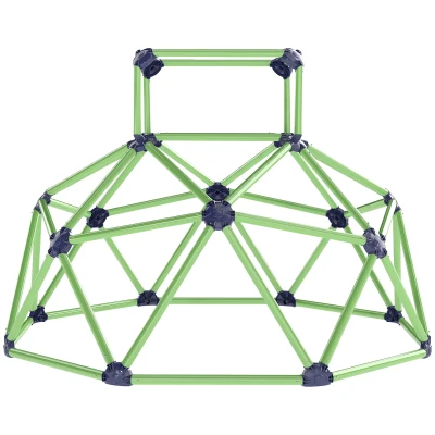 Qaba Climbing Dome, 6FT Geometric Dome Climber, Indoor Outdoor Jungle Gym Playground for Kids 3-8 Boys Girls, Green