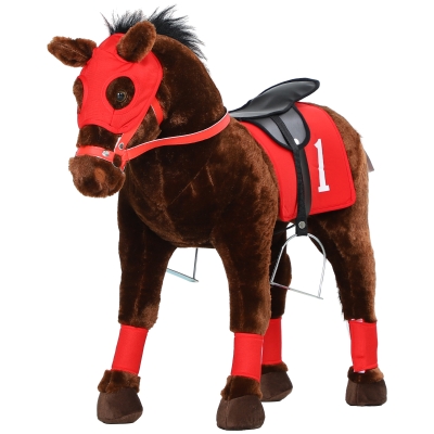 ride on horse 33.5"L x 11"W x 23.6"H Brown