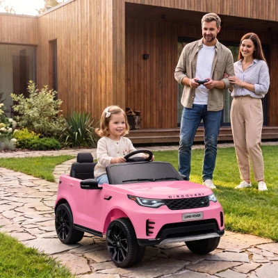 Qaba 12V Land Rover Kids Ride On Car, Remote, 4-Wheel, Black