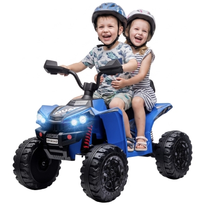 Qaba 24V 2-Seater Kids ATV Ride-On Toy, Dual Motors, Blue