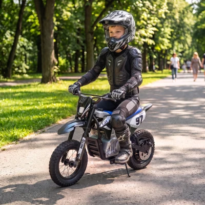 Qaba 36V Kids Electric Dirt Bike, Brushless Motor, Rear Suspension, Black