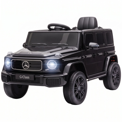 Qaba Mercedes-Benz G580 12V Kids Ride On Car, Remote, Black