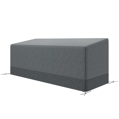 Outsunny Patio Furniture Covers Waterproof for 3 Seater Sofa, 600D Heavy Duty Oxford Outdoor Patio Cover, 75" x 28.3" x 29.9", Grey