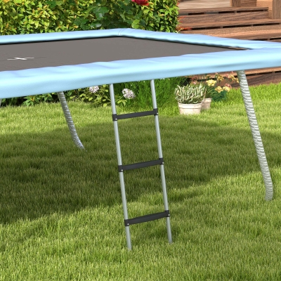 Soozier Trampoline Ladder Steel, 2/3 Steps Outdoor Trampoline Accessories, 43 Inch Length