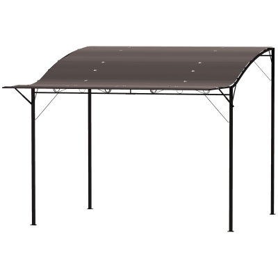 Outsunny 10' x 8' Outdoor Pergola Patio Gazebo, Brown