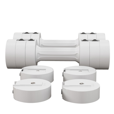 Soozier 11lbs Adjustable Dumbbell Set of Two, Hand Weights with 12 Weight Plates and Non-Slip Handles, for Men and Women, Home Gym Workout, White
